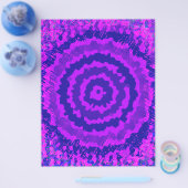 Purple Abstract Flower Bulk Scrapbook Paper Pages チラシ (シングル)
