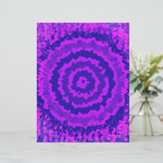 Purple Abstract Flower Scrapbook Paper 2-Sided Pag (スタンド正面)