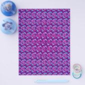 Purple Abstract Roses Bulk Scrapbook Paper Pages チラシ (シングル)