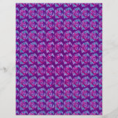 Purple Abstract Roses Scrapbook Paper 2-Sided Page (正面)