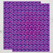 Purple Abstract Roses Scrapbook Paper 2-Sided Page (正面/裏面)