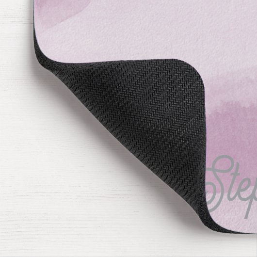 Purple Abstract Watercolor Personalized Mouse Pad マウスパッド (コーナー)