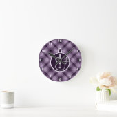 Purple Acoustic Guitar ラウンド壁時計 (ホーム)