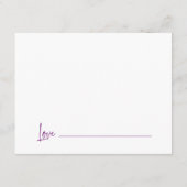 Purple Advice and Wishes for the Graduate エンクロージャーカード (裏面)