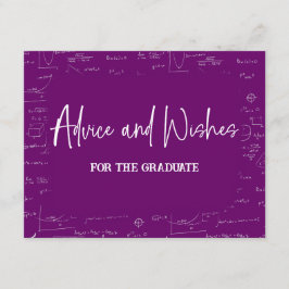 Purple Advice and Wishes for the Graduate  エンクロージャーカード