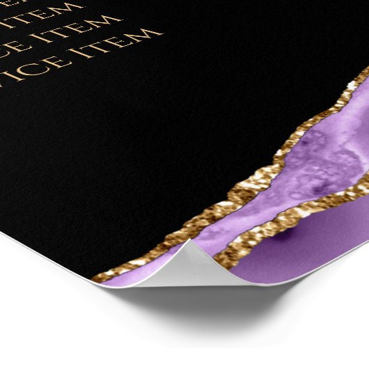 Purple Agate価格表ポスター ポスター (角)