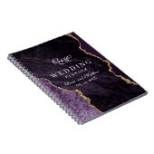 Purple Agate & 結婚金ゴールドのウェディングプランナー ノートブック (右側)