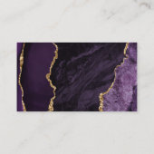 Purple Agate Geode Gold Glitter Real Estate 名刺 (裏面)