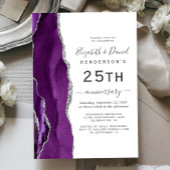 Purple Agate Silver 25th Anniversary 招待状