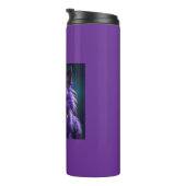 Purple Alien Space Cat Wearing Jeweled Armor タンブラー (回転右)