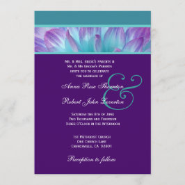 PURPLE and AQUA DAHLIAのコレクシ結婚ョン001 招待状