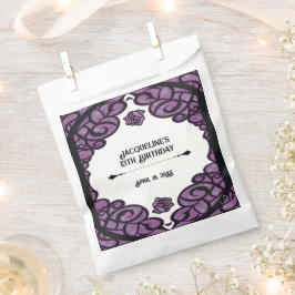 Purple and Black Gated Rose Princess Birthday  フェイバーバッグ