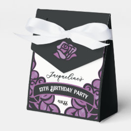 Purple and Black Gated Rose Princess Birthday フェイバーボックス
