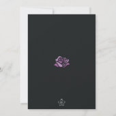 Purple and Black Gated Rose Princess Birthday 招待状 (裏面)