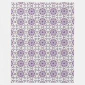 Purple and black geometric pattern  フリースブランケット (正面)