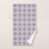 Purple and black geometric pattern Towel バスタオルセット (ハンドタオル)