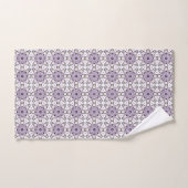 Purple and black geometric pattern Towel バスタオルセット (ハンドタオル)