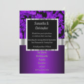Purple and black gothic wedding photo invitation 招待状 (スタンド正面)