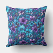 Purple And Blue Daisies  クッション (裏面)