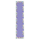 Purple and blue floral medium table runner ショートテーブルランナー (正面)