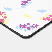 Purple and Blue Flowers Seamless Pattern – Elegant デスクマット (コーナー)