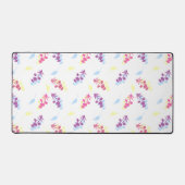 Purple and Blue Flowers Seamless Pattern – Elegant デスクマット (正面)