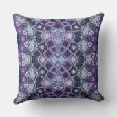 Purple and Blue Geometric Kaleidoscope Pattern クッション (裏面)