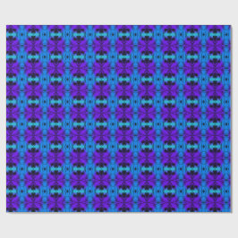 Purple and blue Kaleidoscope Fractal Pattern ラッピングペーパー