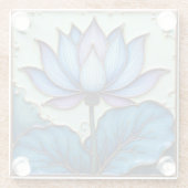 Purple and Blue Lotus Glass Coaster ガラスコースター (裏面)