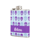 Purple and blue melting skulls pattern フラスク (左)