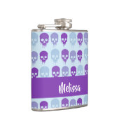Purple and blue melting skulls pattern フラスク (右)