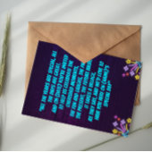 Purple and Blue Neon Glowing Birthday Party 招待状