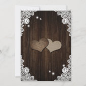 Purple and Blue Rustic Floral Wedding 招待状 (裏面)