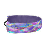 Purple and Blue Stained Glass Mosaic pattern アスレチックヘッドバンド (左)