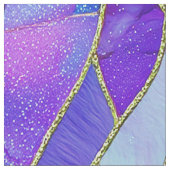 Purple and Blue Stained Glass Mosaic pattern ファブリック (クローズアップ)