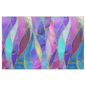 Purple and Blue Stained Glass Mosaic pattern ファブリック (ファットクウォーター)
