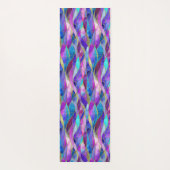 Purple and Blue Stained Glass Mosaic pattern ヨガマット (裏面)