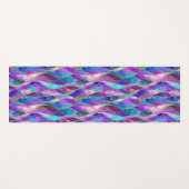 Purple and Blue Stained Glass Mosaic pattern ヨガマット (正面(横))