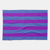 Purple and Blue Stripes キッチンタオル (横)