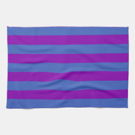 Purple and Blue Stripes キッチンタオル