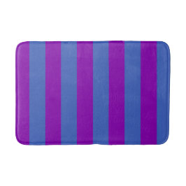 Purple and Blue Stripes バスマット
