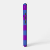Purple and Blue Stripes iPhoneケース (左側面)