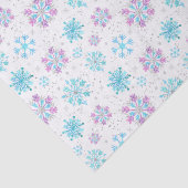Purple and Blue Winter Snowflakes Pattern 薄葉紙 (詳細)