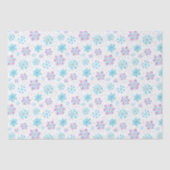 Purple and Blue Winter Snowflakes Pattern 薄葉紙 (正面)