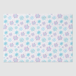 Purple and Blue Winter Snowflakes Pattern 薄葉紙
