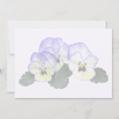Purple and Cream Pansies 招待状 (裏面)