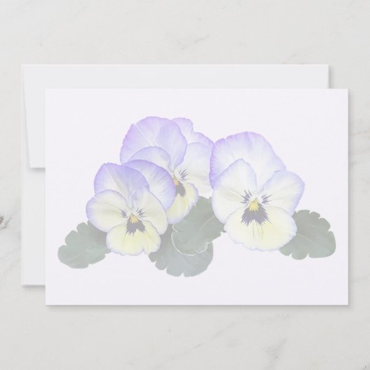 Purple and Cream Pansies 招待状 (裏面)