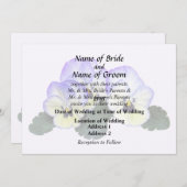 Purple and Cream Pansies 招待状 (正面/裏面)