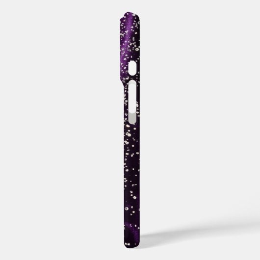 Purple and diamonds - Stunning Barely There Case-Mate iPhoneケース (裏面 / 左)