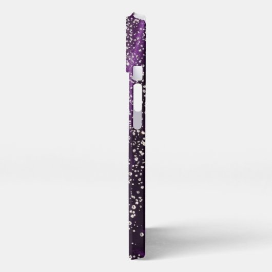 Purple and diamonds - Stunning Slim Fit iPhoneケース (左側面)